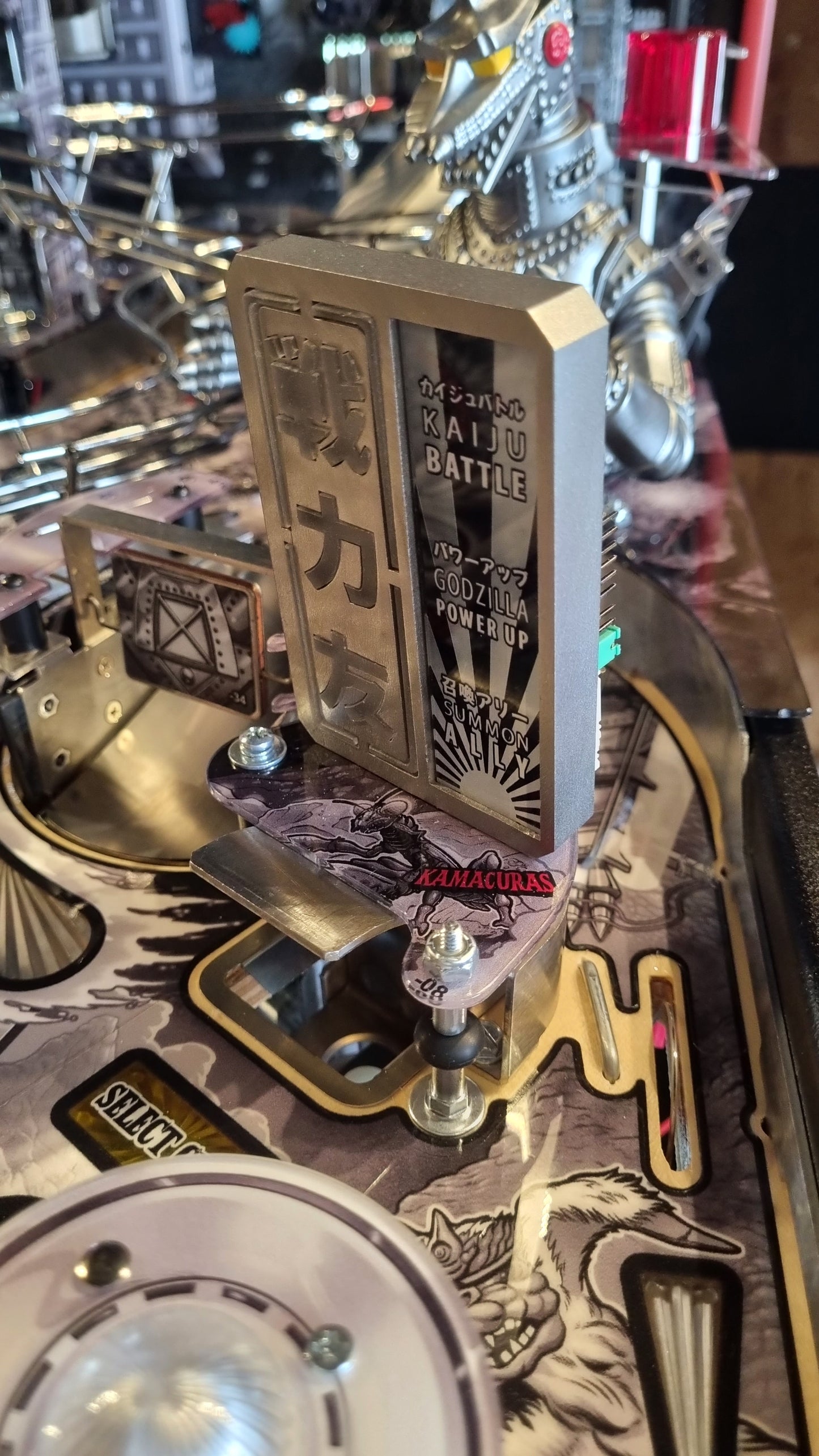 Godzilla "Tokyo Neon" sign mod (Stainless Steel - B/W Version)