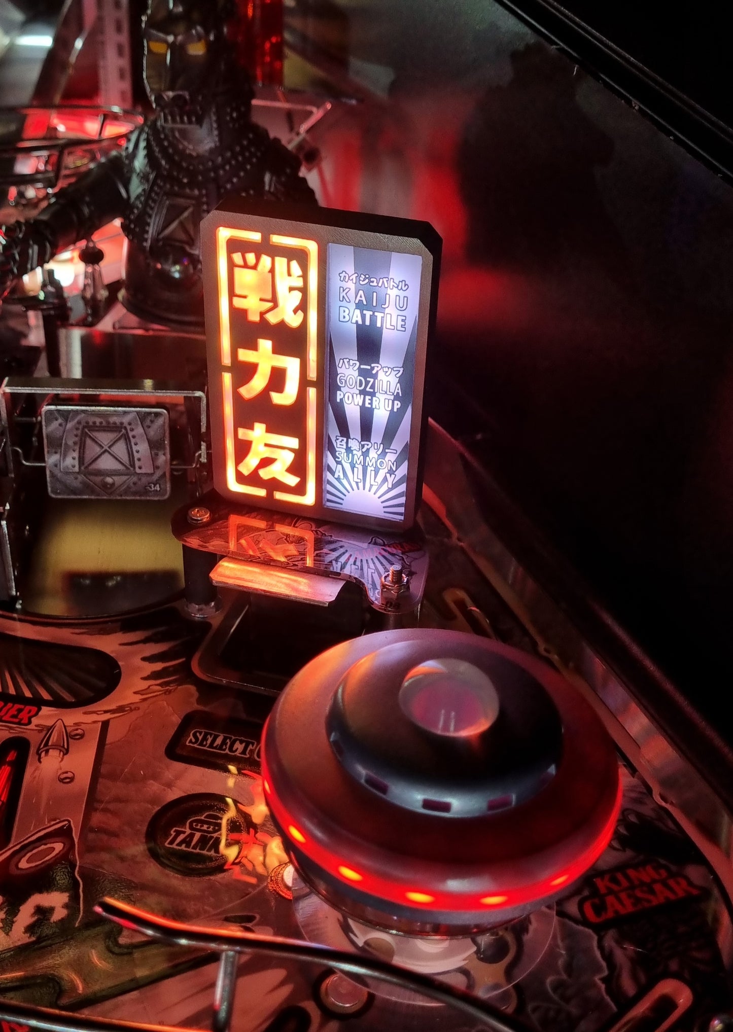 Godzilla "Tokyo Neon" sign mod (Stainless Steel - B/W Version)