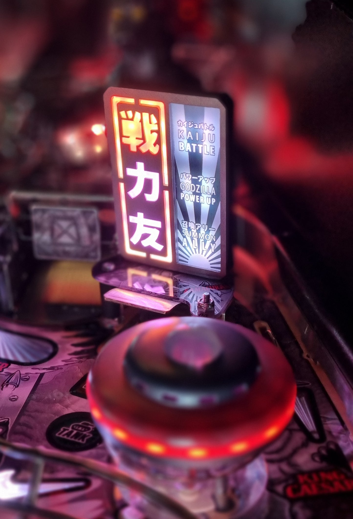 Godzilla "Tokyo Neon" sign mod (Stainless Steel - B/W Version)
