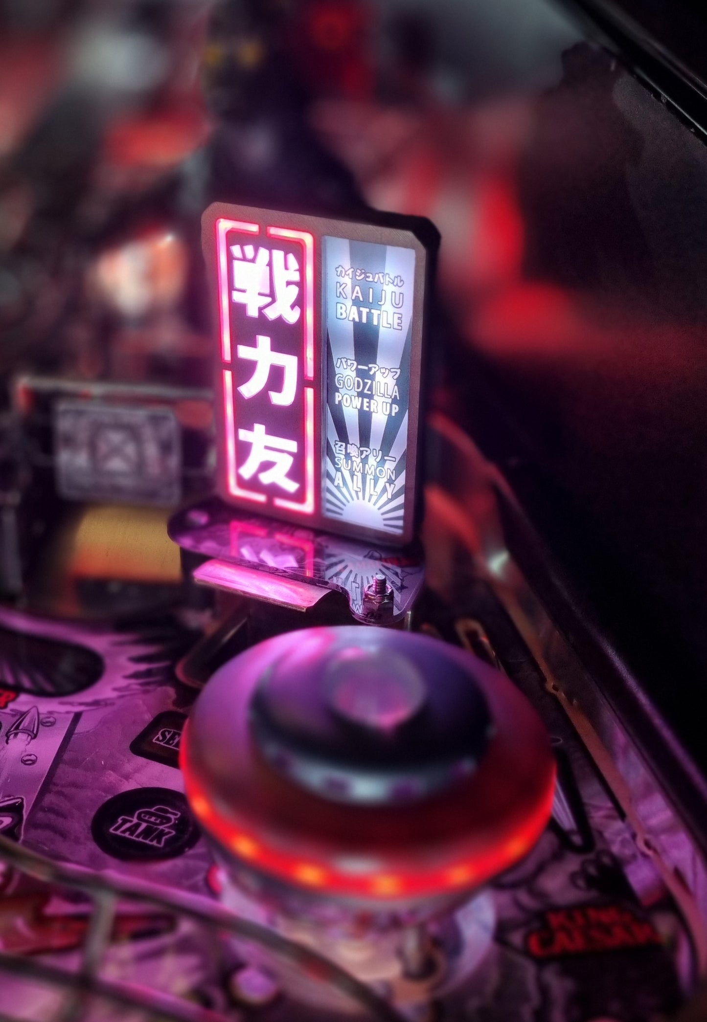 Godzilla "Tokyo Neon" sign mod (Stainless Steel - B/W Version)