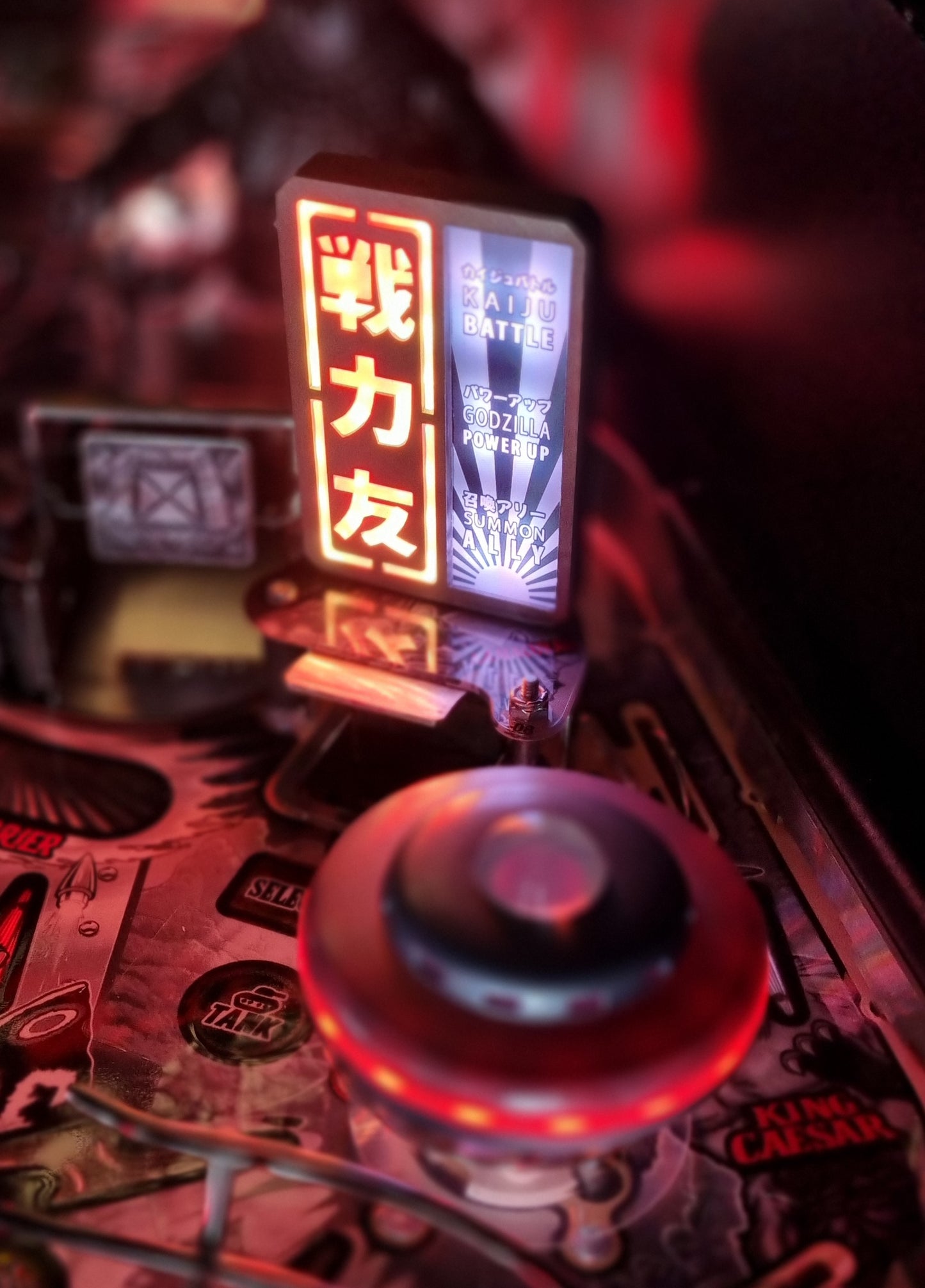 Godzilla "Tokyo Neon" sign mod (Stainless Steel - B/W Version)