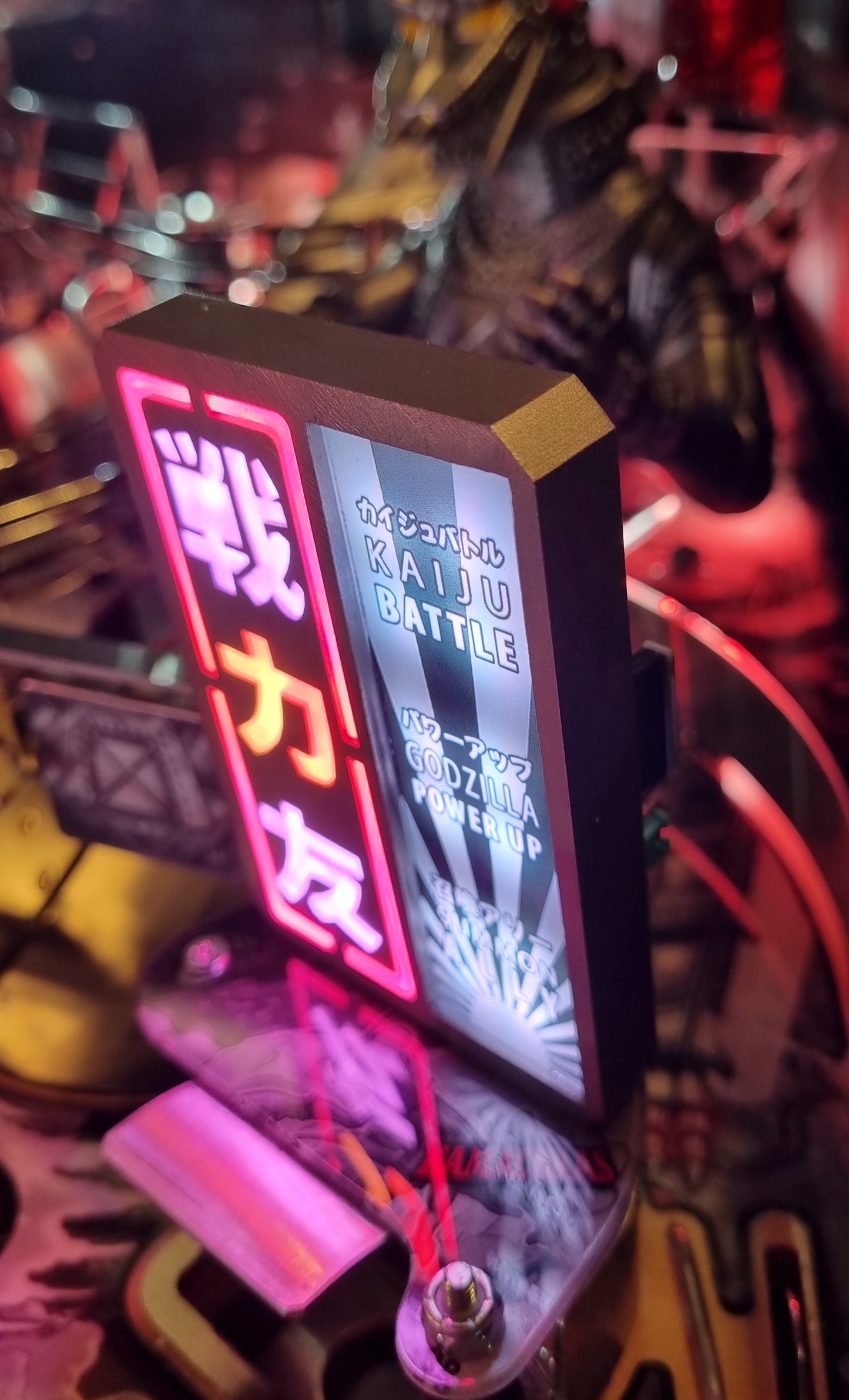 Godzilla "Tokyo Neon" sign mod (Stainless Steel - B/W Version)