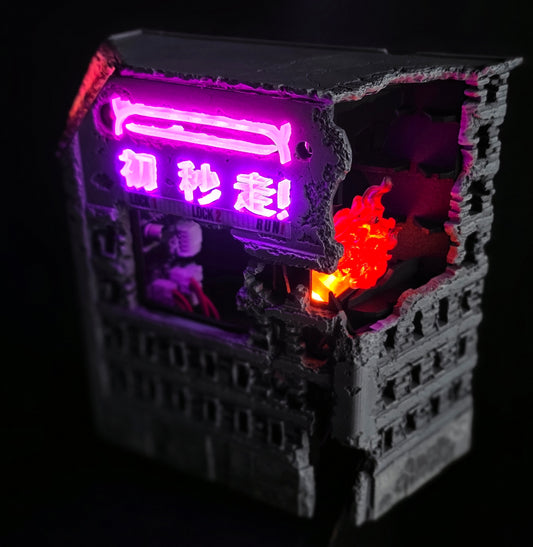 Godzilla "Theatre" Building - Tokyo Neon #4 - Black and White Edition