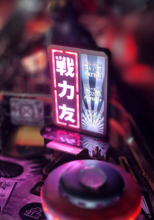Godzilla "Tokyo Neon" sign mod (Stainless Steel - B/W Version)