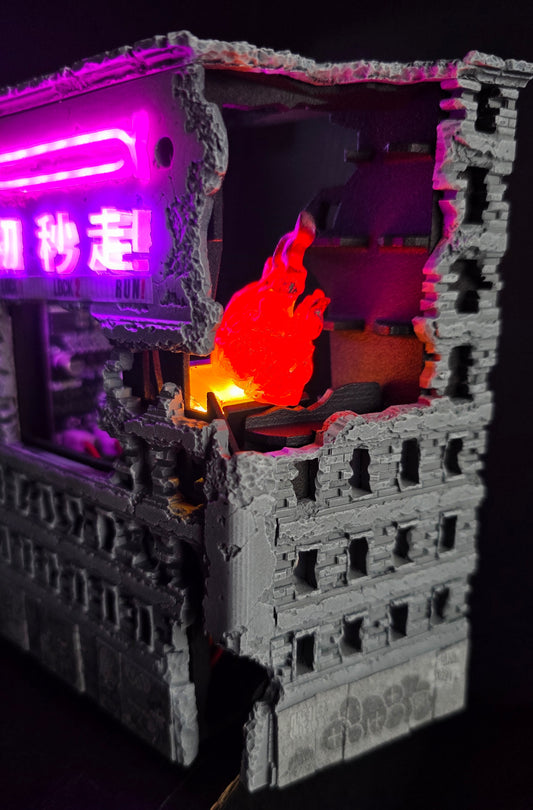 Godzilla "Theatre" Building - Tokyo Neon #4 - Black and White Edition